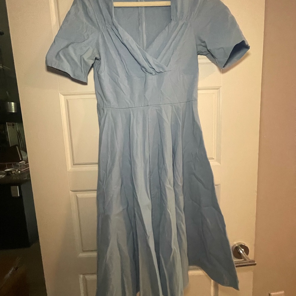 Elegant Blue Women's Dress